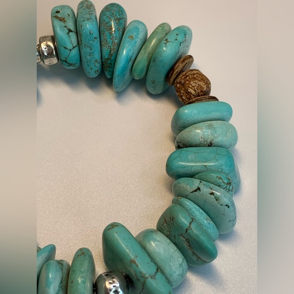 Silpada Sterling Silver, Howlite, Mahogany Seed, Coconut Shell Stretch Bracelet - Picture 11 of 12